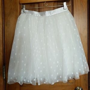 Tulle polka dot skirt